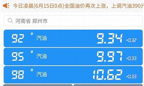 河南油价92今日价格 最新_河南省今日油价92汽油价格调整最新消息查询表